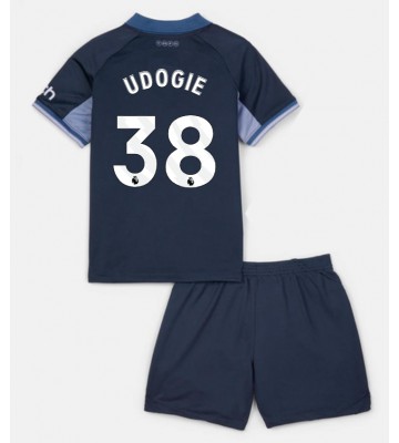 Tottenham Hotspur Destiny Udogie #38 Borta Kläder Barn 2023-24 Kortärmad (+ Korta byxor)
